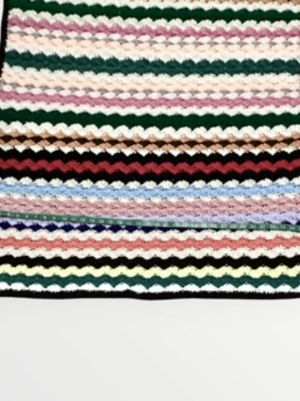 Handmade Granny Crochet Throw Afghan Blanket Multicolor Ripple 36inx50in